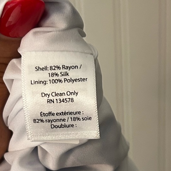 Vineyard Vines Size 2 Blue White Hi Lo Silk Maxi Dress Off The Shoulder - Picture 9 of 13